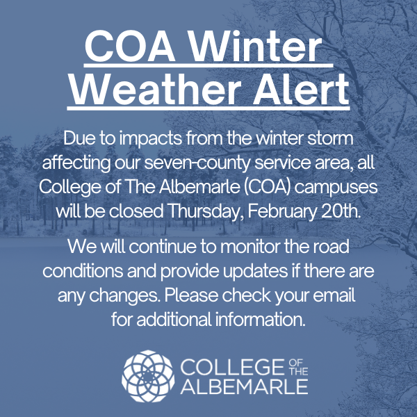 February 20 Winter Weather Alert